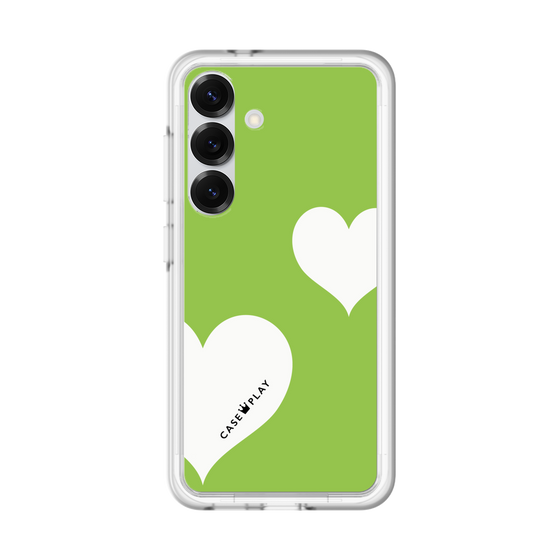 スリムプロテクションプレミアムケース［ Two Hearts - Green ］