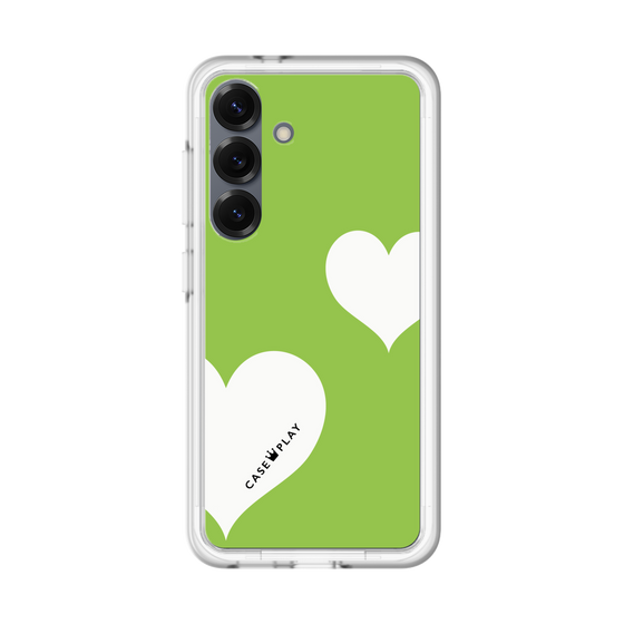 スリムプロテクションプレミアムケース［ Two Hearts - Green ］