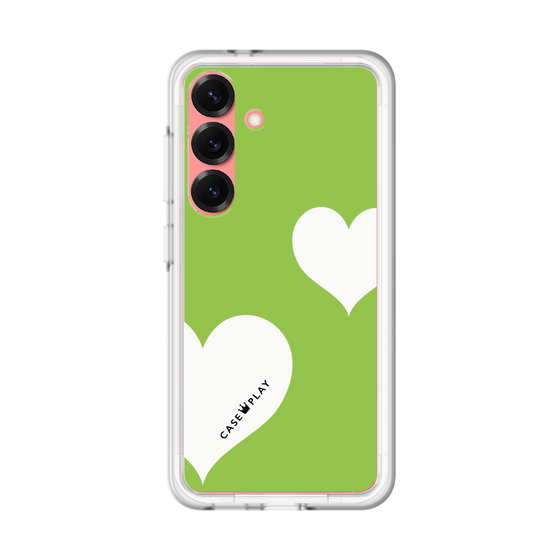 スリムプロテクションプレミアムケース［ Two Hearts - Green ］