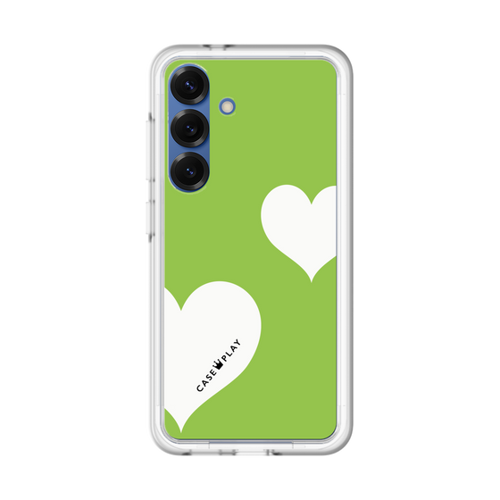 スリムプロテクションプレミアムケース［ Two Hearts - Green ］