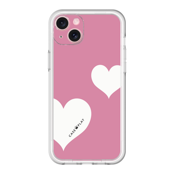 スリムプロテクションプレミアムケース［ Two Hearts - Pink ］