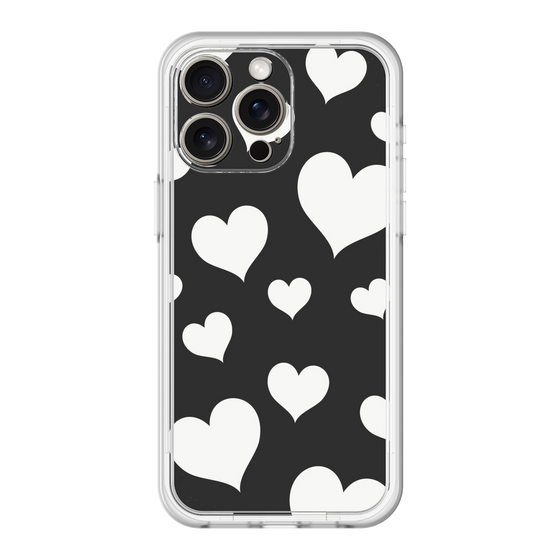 スリムプロテクションプレミアムケース［ Dot Hearts - Black ］