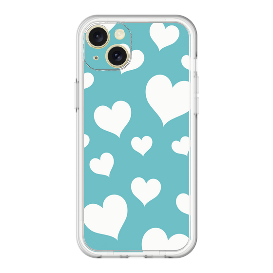 スリムプロテクションプレミアムケース［ Dot Hearts - Blue ］