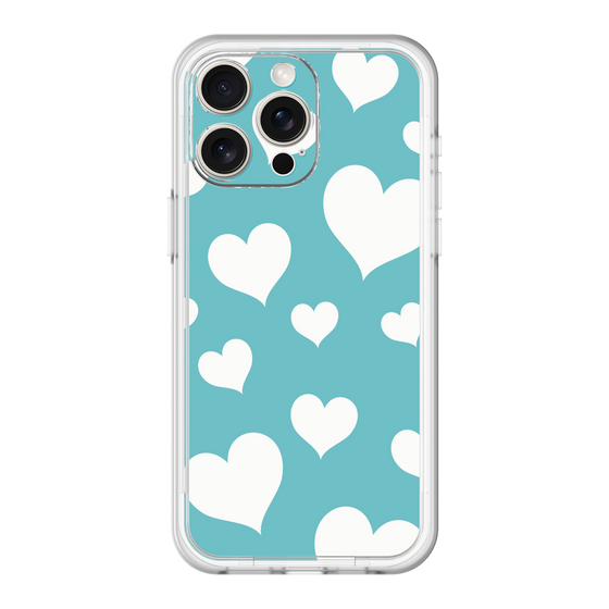 スリムプロテクションプレミアムケース［ Dot Hearts - Blue ］