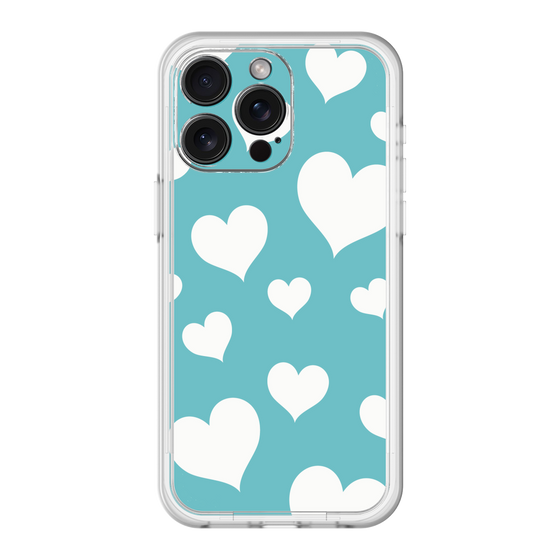 スリムプロテクションプレミアムケース［ Dot Hearts - Blue ］