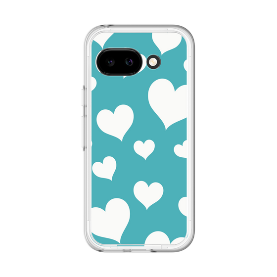 スリムプロテクションプレミアムケース［ Dot Hearts - Blue ］