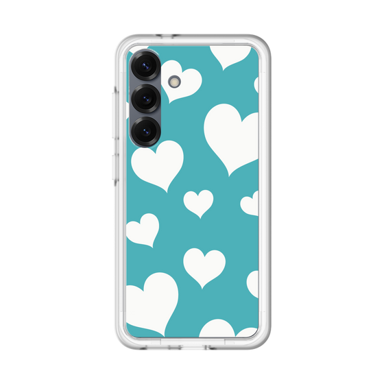 スリムプロテクションプレミアムケース［ Dot Hearts - Blue ］