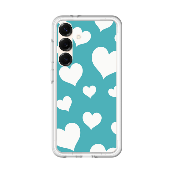 スリムプロテクションプレミアムケース［ Dot Hearts - Blue ］
