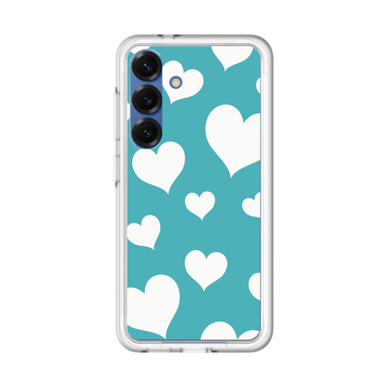 スリムプロテクションプレミアムケース［ Dot Hearts - Blue ］