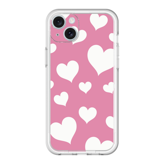 スリムプロテクションプレミアムケース［ Dot Hearts - Pink ］