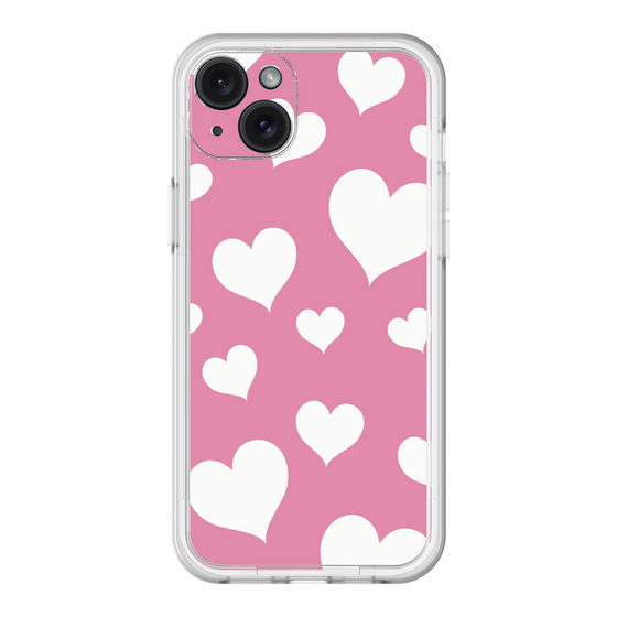 スリムプロテクションプレミアムケース［ Dot Hearts - Pink ］