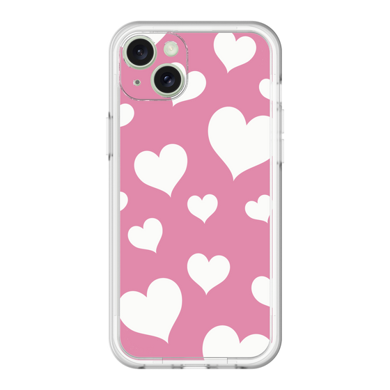 スリムプロテクションプレミアムケース［ Dot Hearts - Pink ］
