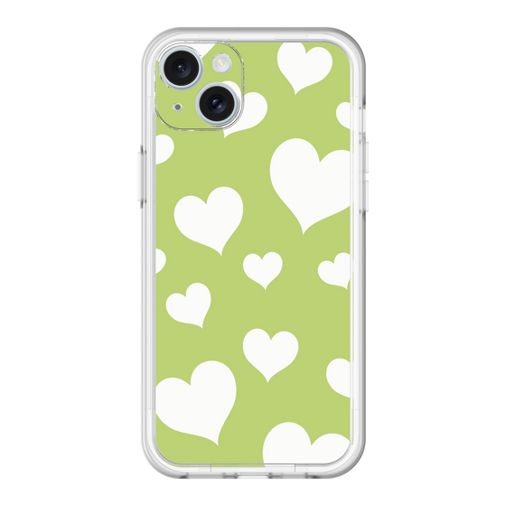 スリムプロテクションプレミアムケース［ Dot Hearts - Green ］