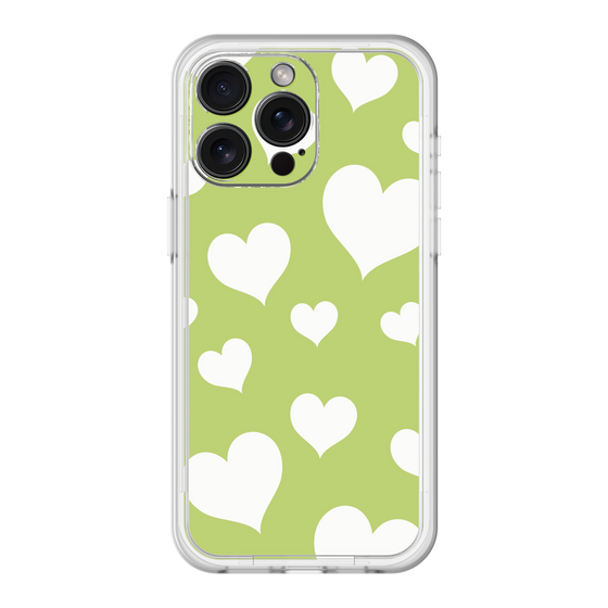 スリムプロテクションプレミアムケース［ Dot Hearts - Green ］