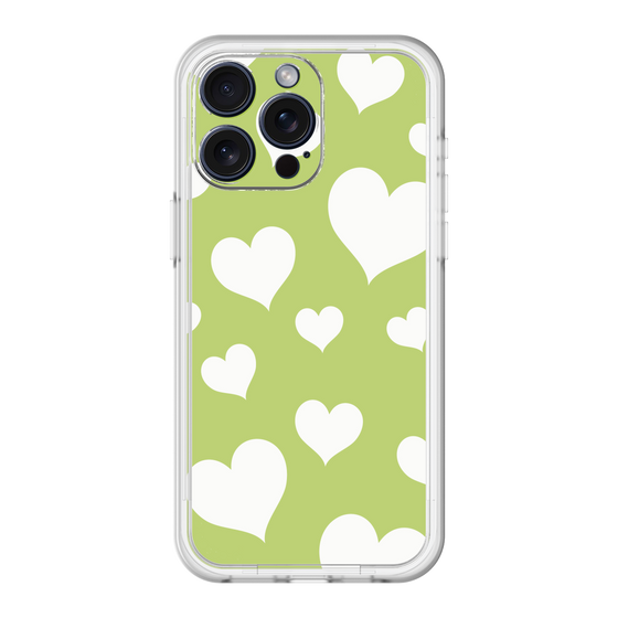 スリムプロテクションプレミアムケース［ Dot Hearts - Green ］