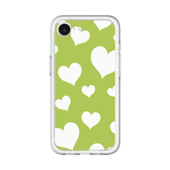 スリムプロテクションプレミアムケース［ Dot Hearts - Green ］