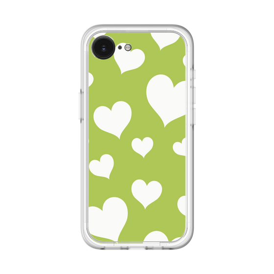 スリムプロテクションプレミアムケース［ Dot Hearts - Green ］