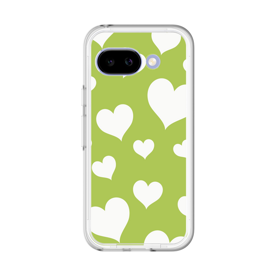 スリムプロテクションプレミアムケース［ Dot Hearts - Green ］
