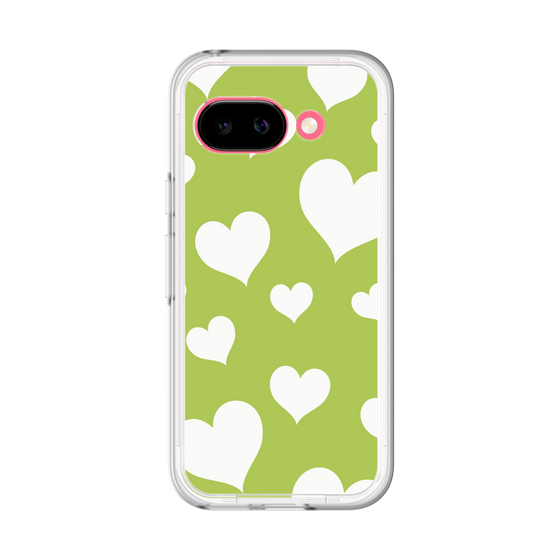 スリムプロテクションプレミアムケース［ Dot Hearts - Green ］