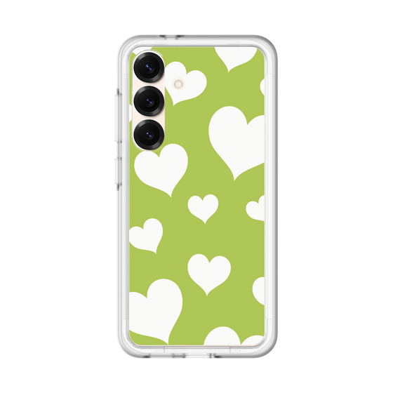 スリムプロテクションプレミアムケース［ Dot Hearts - Green ］
