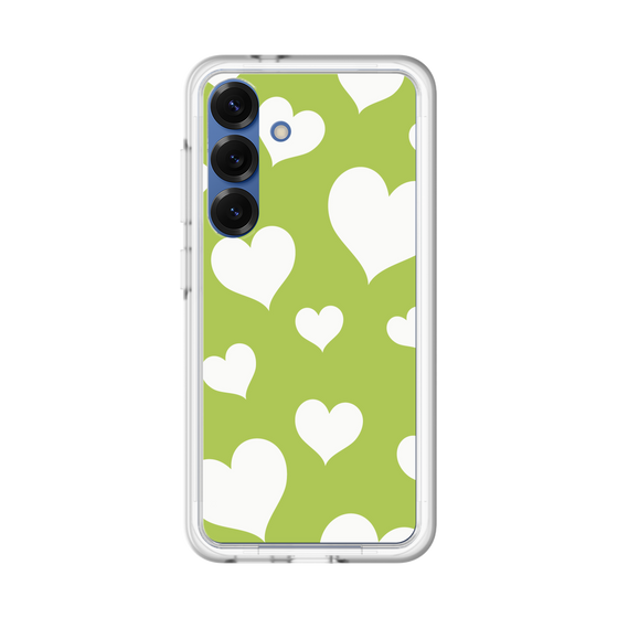 スリムプロテクションプレミアムケース［ Dot Hearts - Green ］