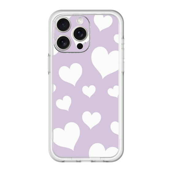 スリムプロテクションプレミアムケース［ Dot Hearts - Purple ］