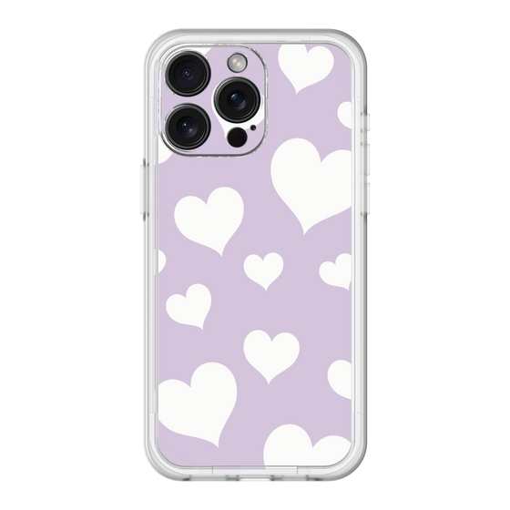 スリムプロテクションプレミアムケース［ Dot Hearts - Purple ］