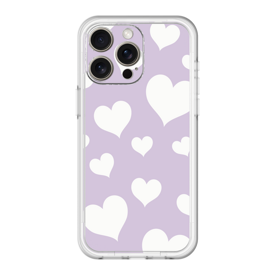 スリムプロテクションプレミアムケース［ Dot Hearts - Purple ］