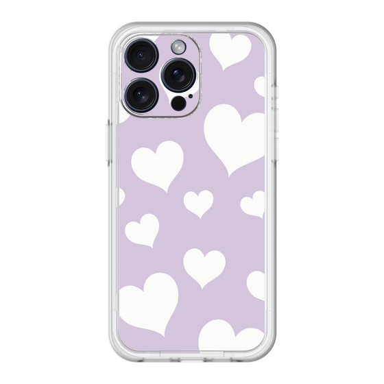 スリムプロテクションプレミアムケース［ Dot Hearts - Purple ］