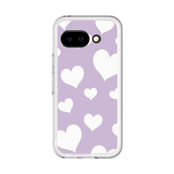 スリムプロテクションプレミアムケース［ Dot Hearts - Purple ］