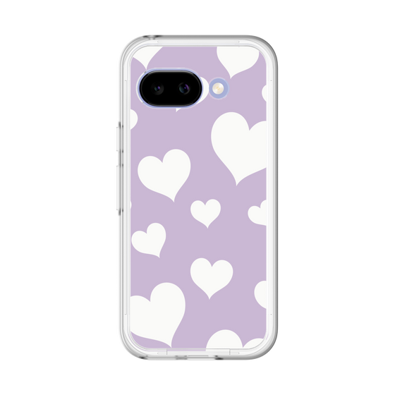 スリムプロテクションプレミアムケース［ Dot Hearts - Purple ］