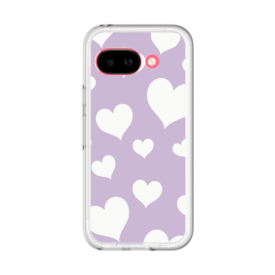 スリムプロテクションプレミアムケース［ Dot Hearts - Purple ］
