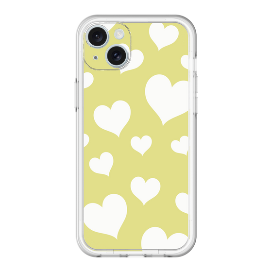 スリムプロテクションプレミアムケース［ Dot Hearts - Yellow ］