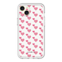 スリムプロテクションプレミアムケース［ Stripe Hearts - Pink ］