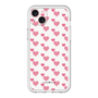 スリムプロテクションプレミアムケース［ Stripe Hearts - Pink ］