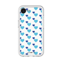 スリムプロテクションプレミアムケース［ Stripe Hearts - Blue ］