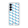 スリムプロテクションプレミアムケース［ Stripe Hearts - Blue ］