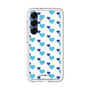 スリムプロテクションプレミアムケース［ Stripe Hearts - Blue ］
