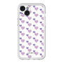 スリムプロテクションプレミアムケース［ Stripe Hearts - Purple ］