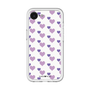 スリムプロテクションプレミアムケース［ Stripe Hearts - Purple ］