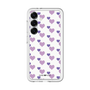 スリムプロテクションプレミアムケース［ Stripe Hearts - Purple ］