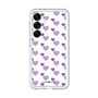スリムプロテクションプレミアムケース［ Stripe Hearts - Purple ］