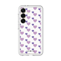 スリムプロテクションプレミアムケース［ Stripe Hearts - Purple ］
