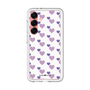 スリムプロテクションプレミアムケース［ Stripe Hearts - Purple ］