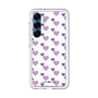 スリムプロテクションプレミアムケース［ Stripe Hearts - Purple ］