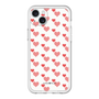 スリムプロテクションプレミアムケース［ Stripe Hearts - Red ］