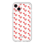 スリムプロテクションプレミアムケース［ Stripe Hearts - Red ］