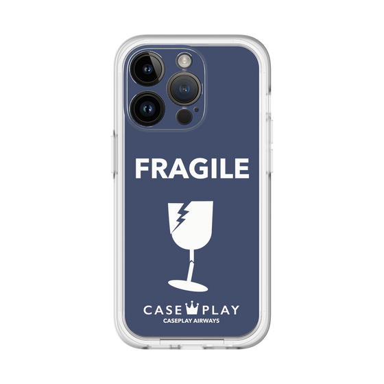 スリムプロテクションプレミアムケース［ FRAGILE - Navy ］