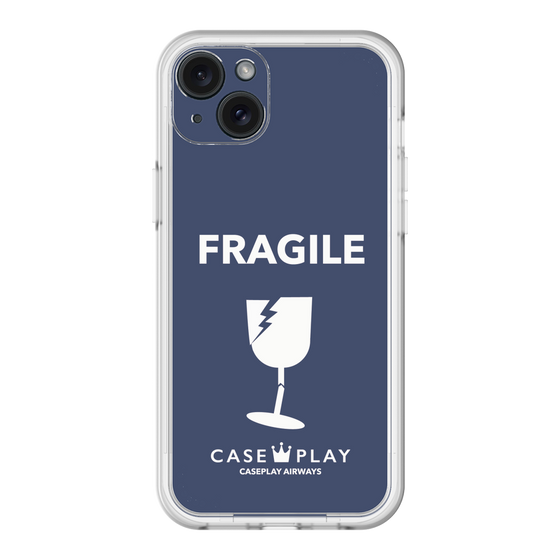 スリムプロテクションプレミアムケース［ FRAGILE - Navy ］