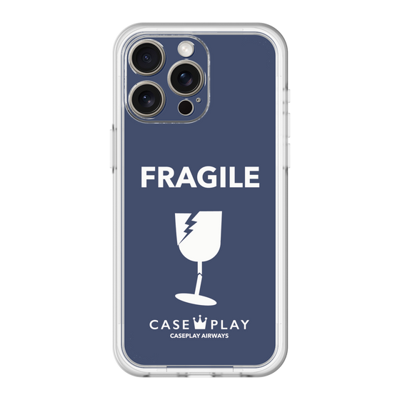 スリムプロテクションプレミアムケース［ FRAGILE - Navy ］